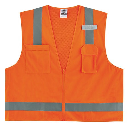 Ergodyne L Orange Economy Surveyors Vest Class 2 - Single Size 8249Z-S